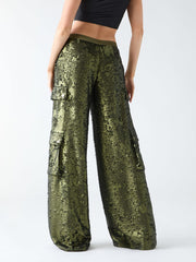 Kaia Sequin Cargo Pants