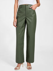 Alix Faux-Leather High-Rise Straight Pants