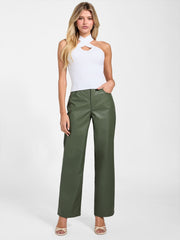 Alix Faux-Leather High-Rise Straight Pants