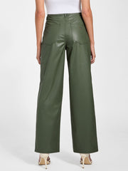Alix Faux-Leather High-Rise Straight Pants