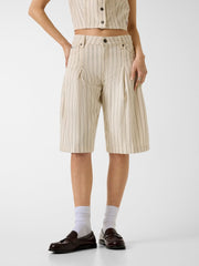 Bermuda striped shorts