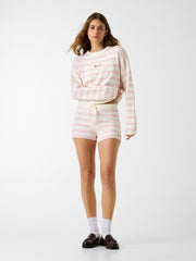 Striped knitted short
