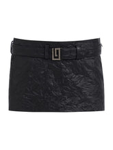 leather mini skirt