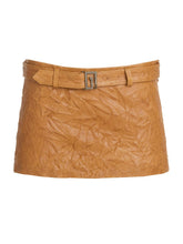 leather mini skirt