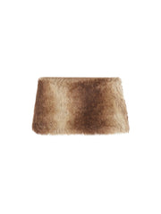 faux-fur skirt