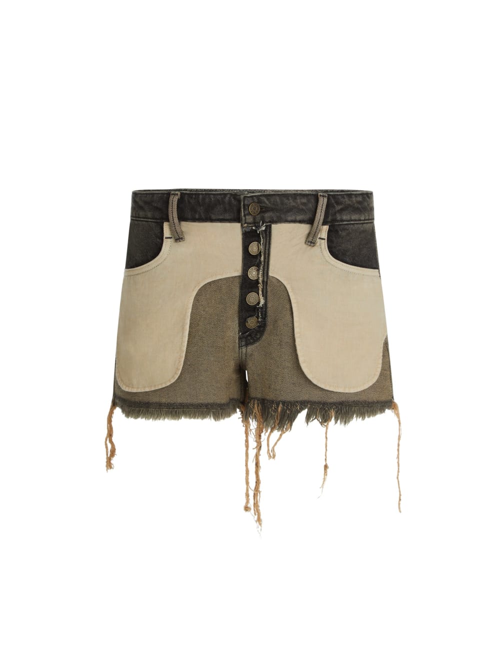 reverse denim short