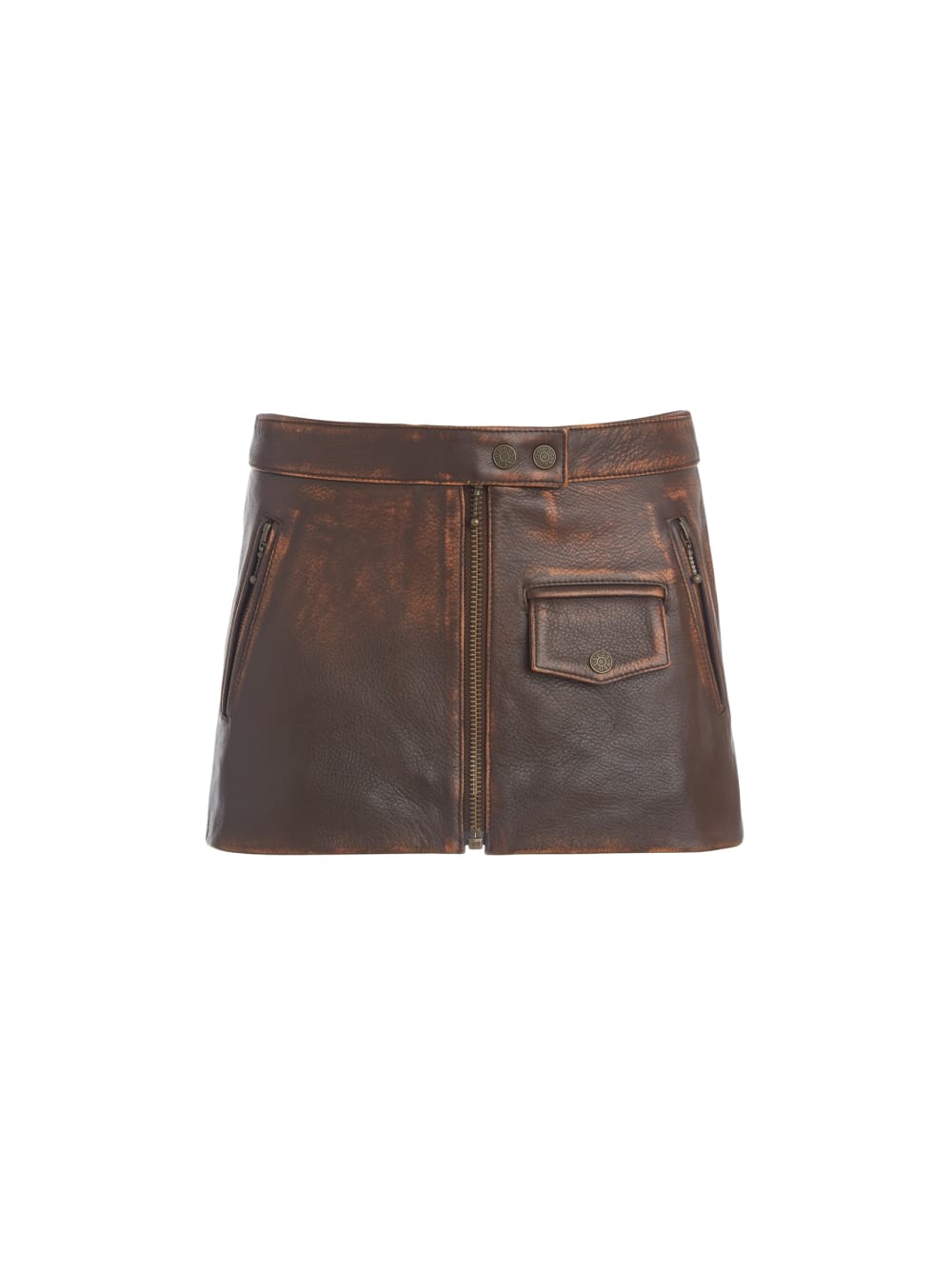 vintage leather skirt