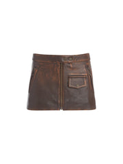vintage leather skirt