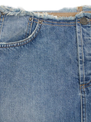 Distressed Denim Skirt