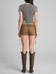 Washed Canvas Shorts