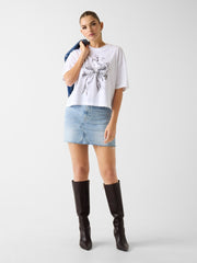 Denim mini skirt