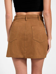 Erin Faux-Suede Mini Skirt