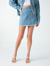 Denim tweed skirt