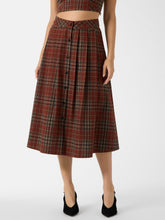 Pia Plaid Midi Skirt