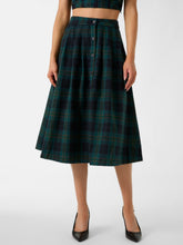 Pia Plaid Midi Skirt