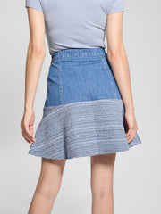 Elsie Tweed and Denim Skirt