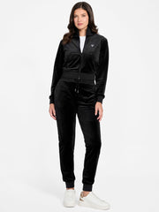 Eco Couture Full-Zip Velvet Sweatshirt