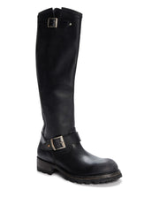 vintage leather biker boots