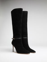 Suede Knee-High Stiletto Boot