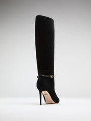 Suede Knee-High Stiletto Boot