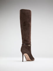 Suede Knee-High Stiletto Boot