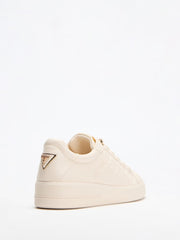 Ronii Debossed Peony Low-Top Sneakers