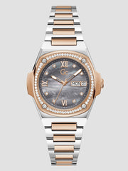 Gc Two-Tone and Mother-of-Pearl Analog Watch