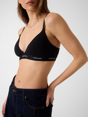 Logo band triangle bra