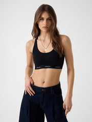 Logo band bra