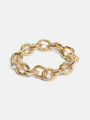 Gold-Tone Pav Link Bracelet