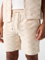 Rib-knit shorts