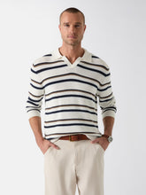 Striped viscose-blend sweater