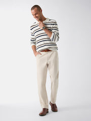 Striped viscose-blend sweater
