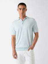 Silk-blend polo
