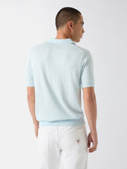 Silk-blend polo