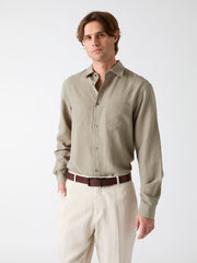 Linen-blend shirt