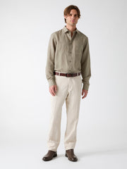 Linen-blend shirt