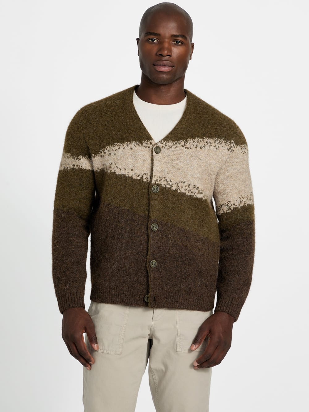 Wool blend cardigan