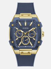 Gold-Tone and Blue Multifunctional Watch