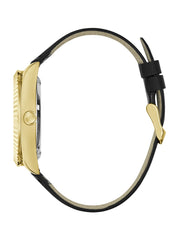 Gold-Tone Analog Leather Watch