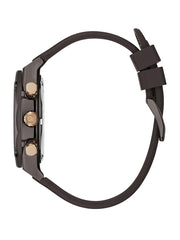 Gc Brown Silicone Chronograph Watch