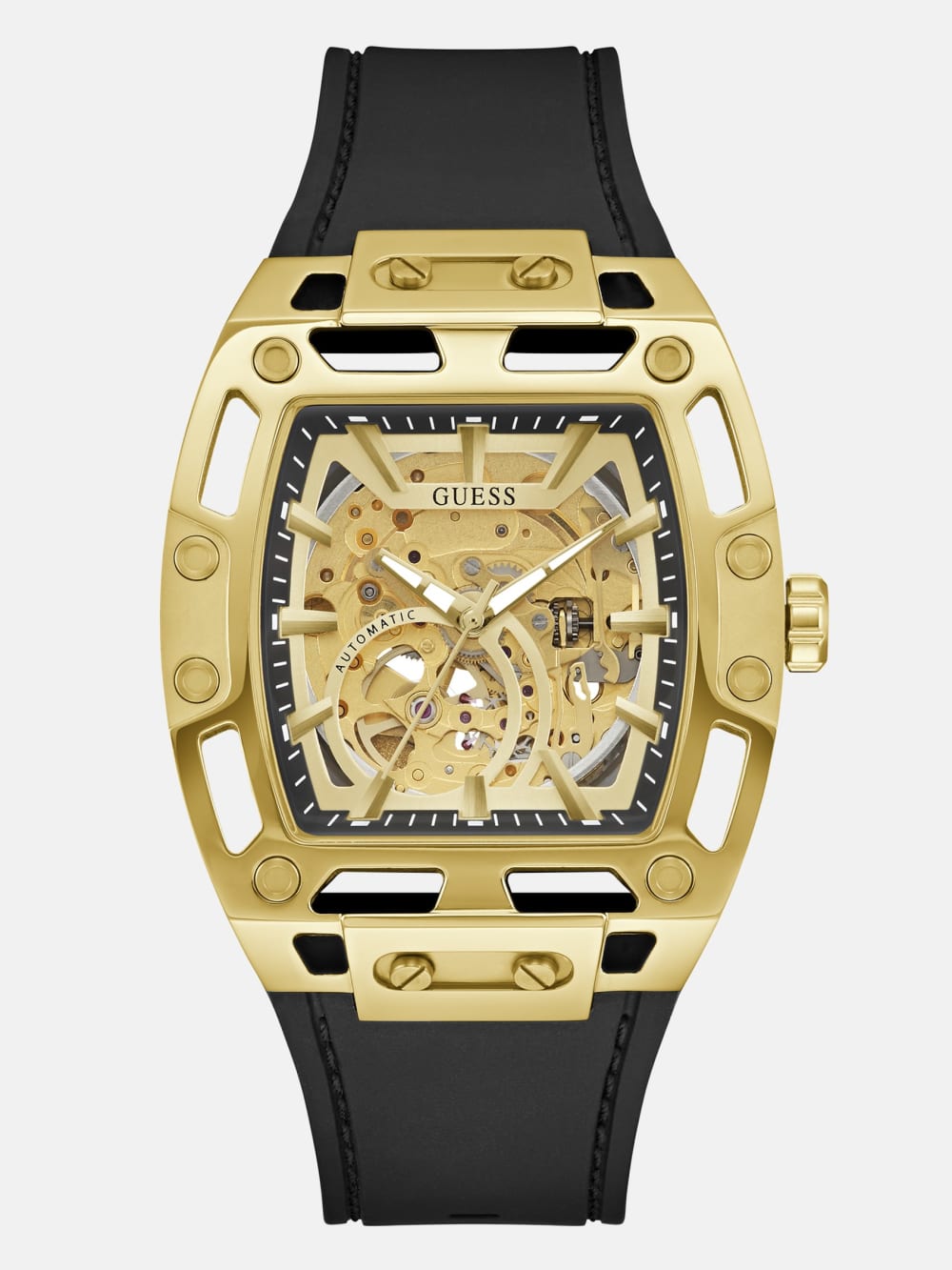 Gold-Tone Silicone Analog Watch