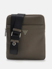 Eco Saffiano Flat Crossbody