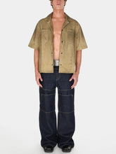 rinsed denim utility pant