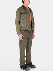 tinted denim flare pant