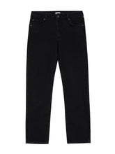 Washed Black Straight Denim Pants