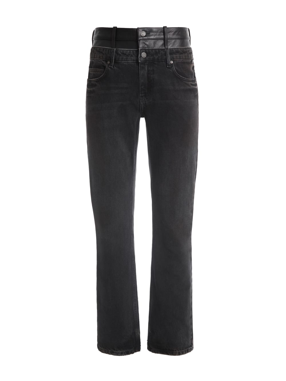 contrast flare pants