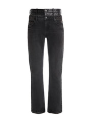 contrast flare pants