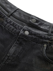 contrast flare pants
