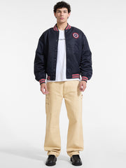Embroidered Patch Varsity Jacket